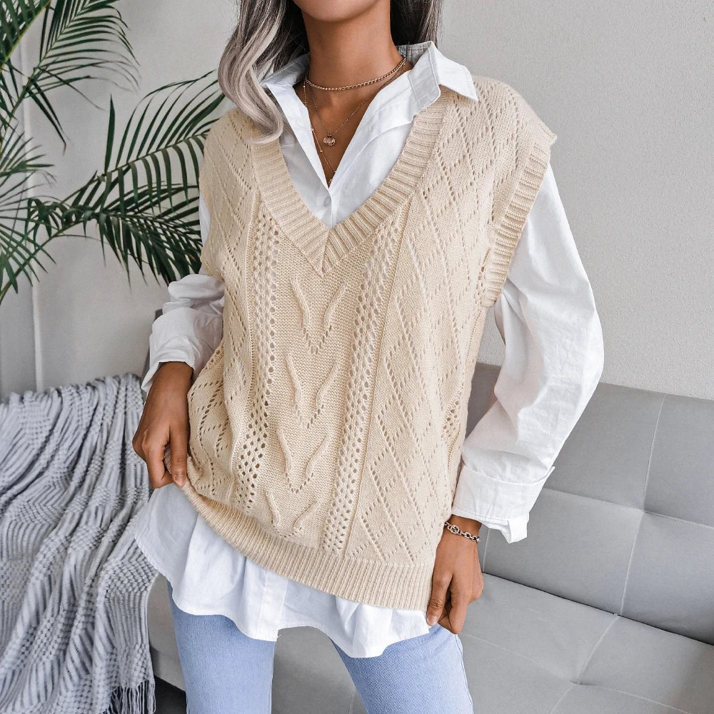 Ivyshape | Knitted Vest Sweater