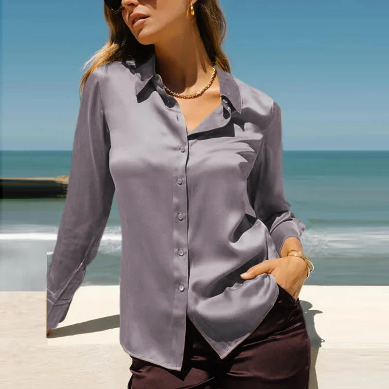 Sleek Satin Blouse for Women