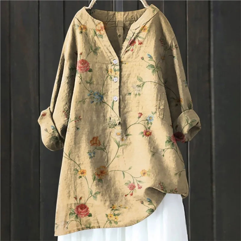 Casual blouse with floral print