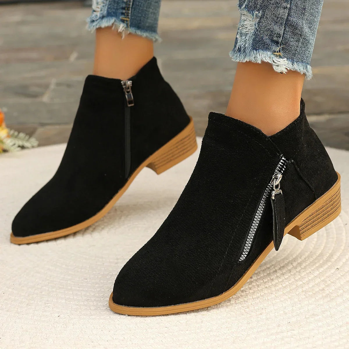 Women's Ankle Boots Square Heel Platform