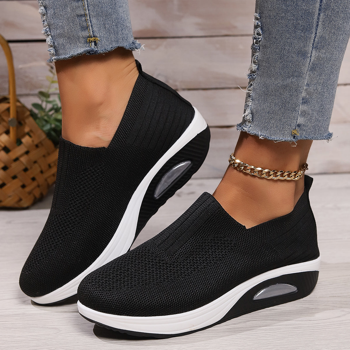 Breathable Lace-up Mesh Sneakers for Women