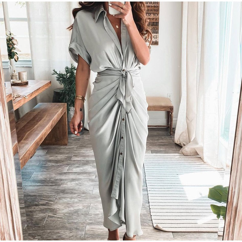 Ivyshape | Women's Trendy Elegant Dress Long