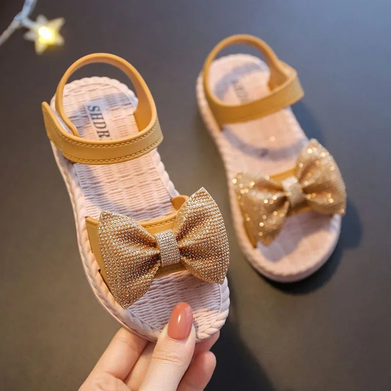 Charming Bow Tie Sandals for Girls