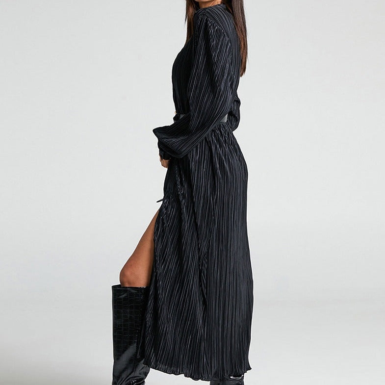 Intricate Pleated Long Dress