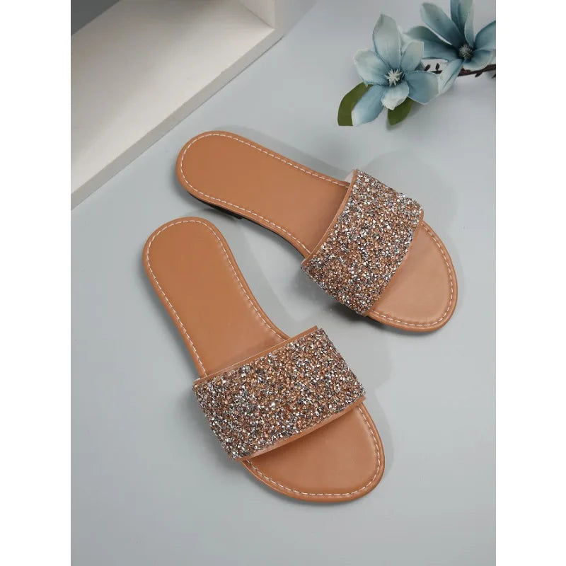 Glitter Bling Summer Slippers