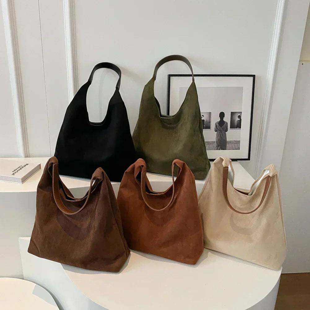 Ivyshape | Shopping bag made of soft suede
