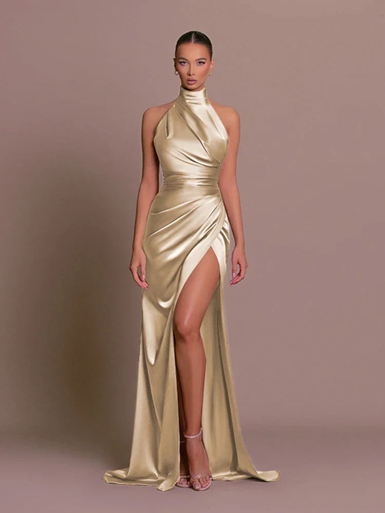 Ivyshape | Sleek Slit Gown