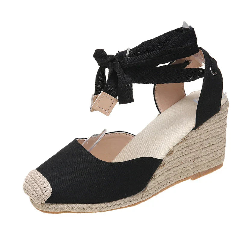 Ivyshape | Ankle Strap Wedge Casual Sandals