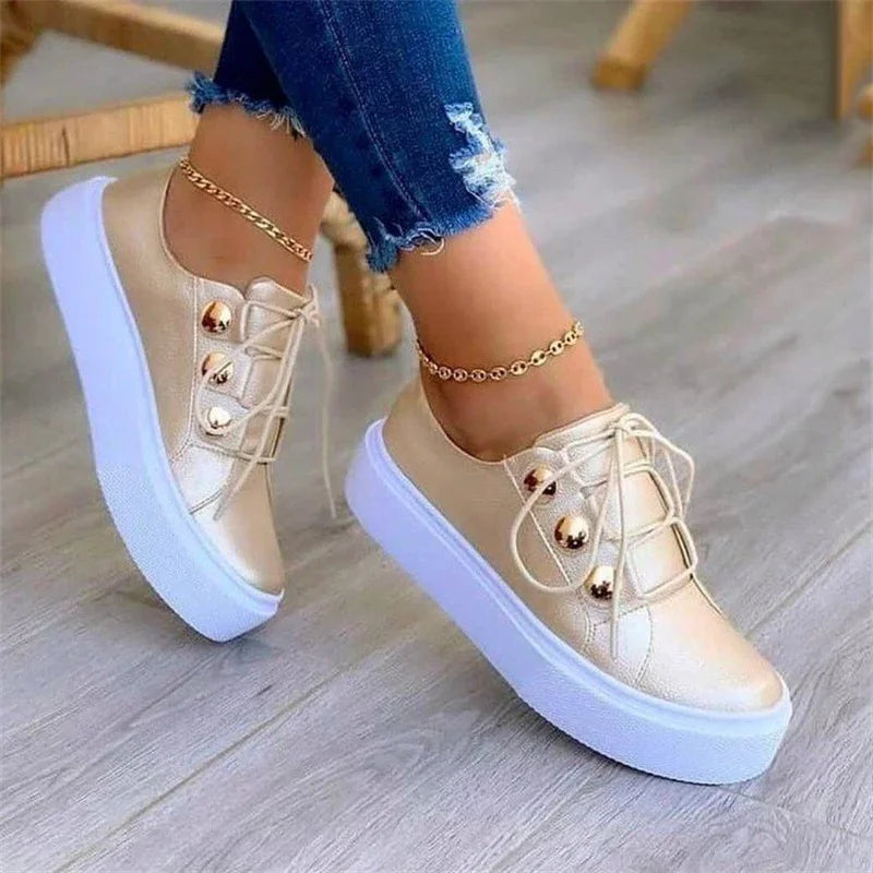 Spring Casual Platform Sneakers for Women