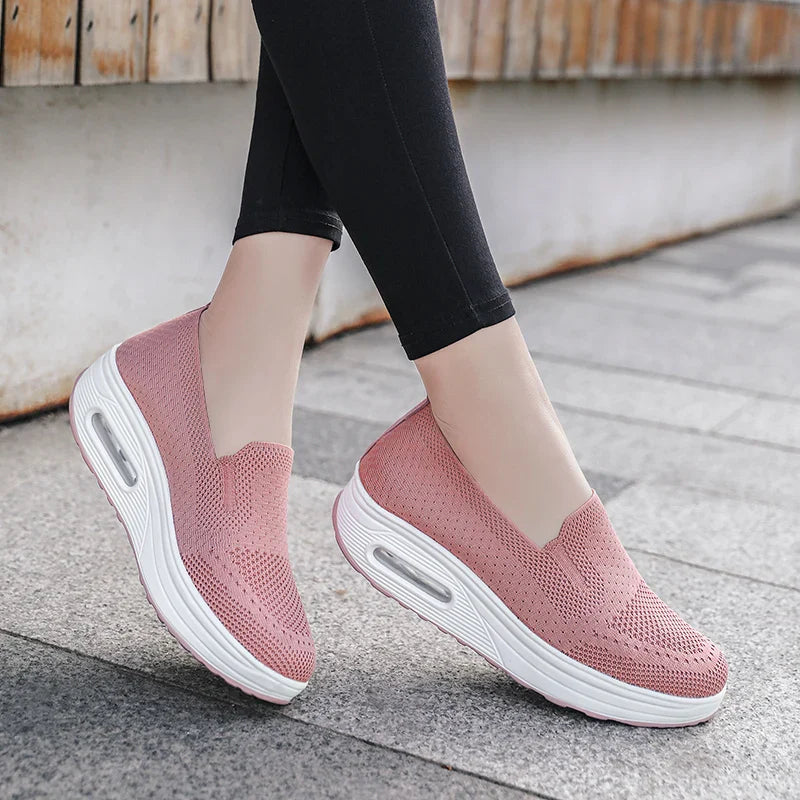 Supportive Air Cushion Platform Mules for Women