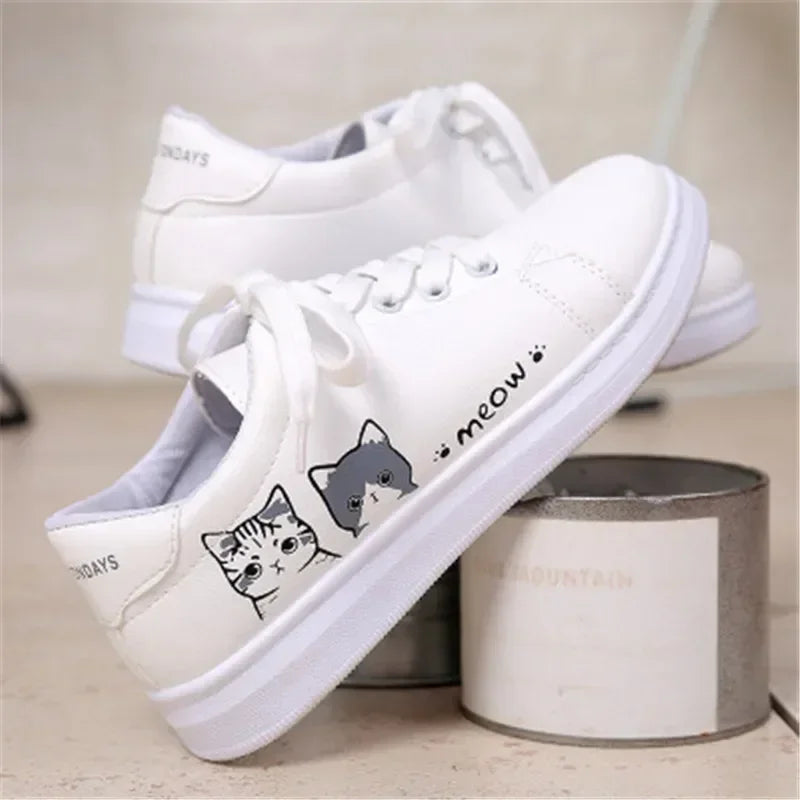 Trendy White Casual Sneakers for Women