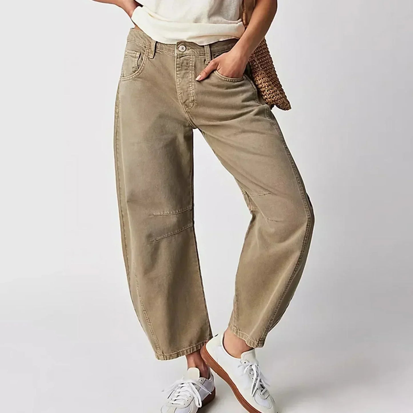 Ivyshape | Women's Wide Leg Pants Denim