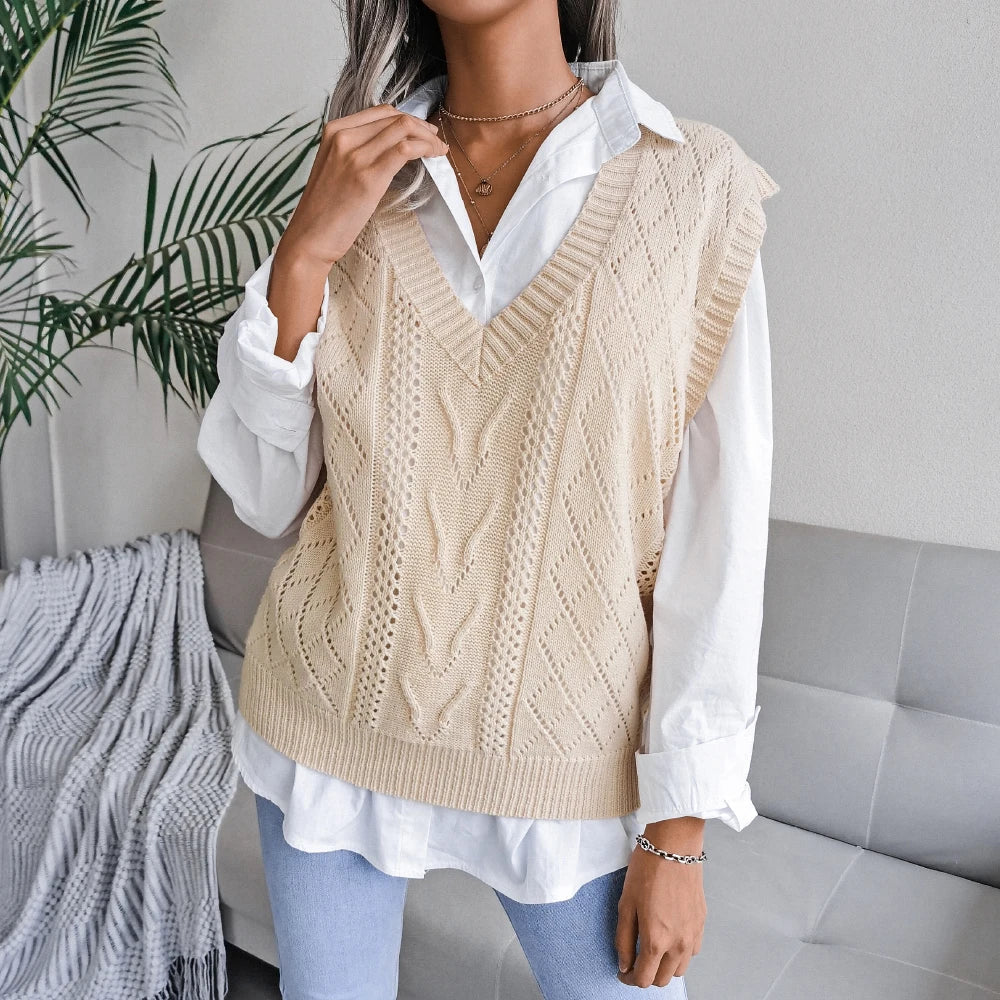 Ivyshape | Knitted Vest Sweater