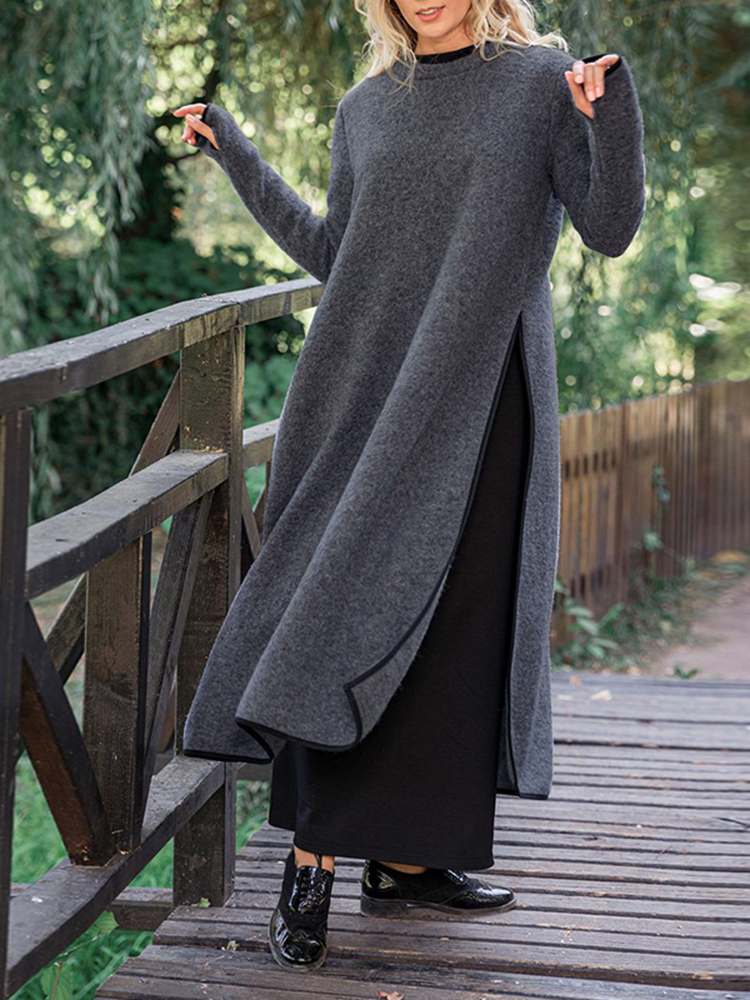 Summer Elegant Loose Long-Sleeved Dress | Perfect for Casual Days