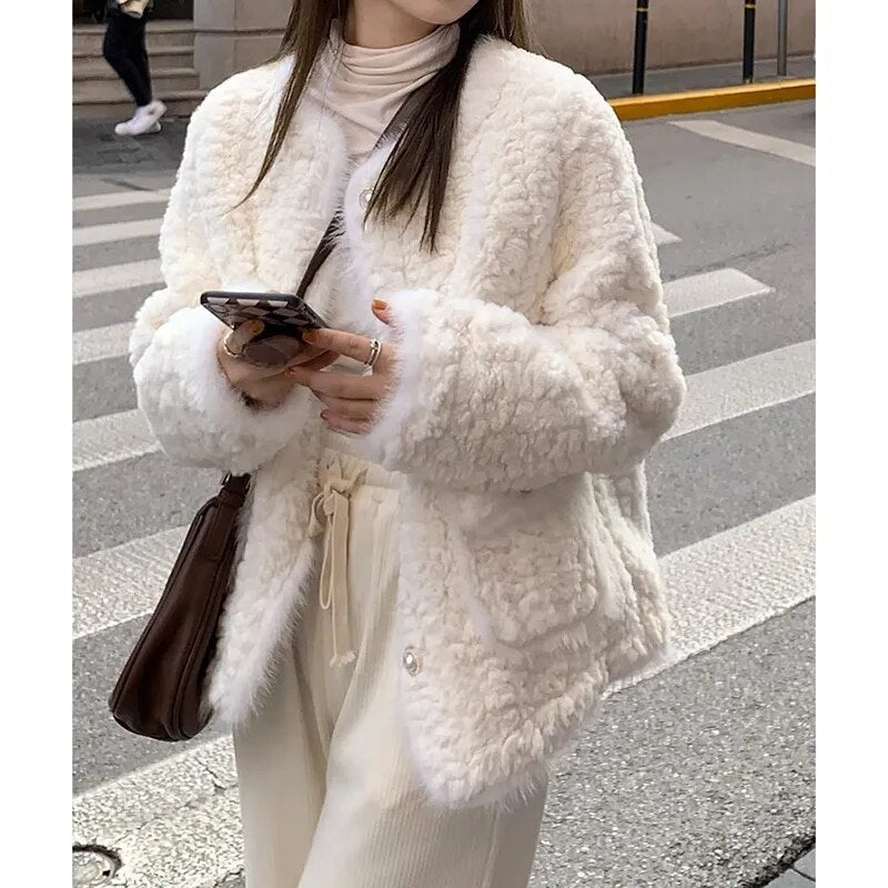 Fluffy Faux Lamb Jacket