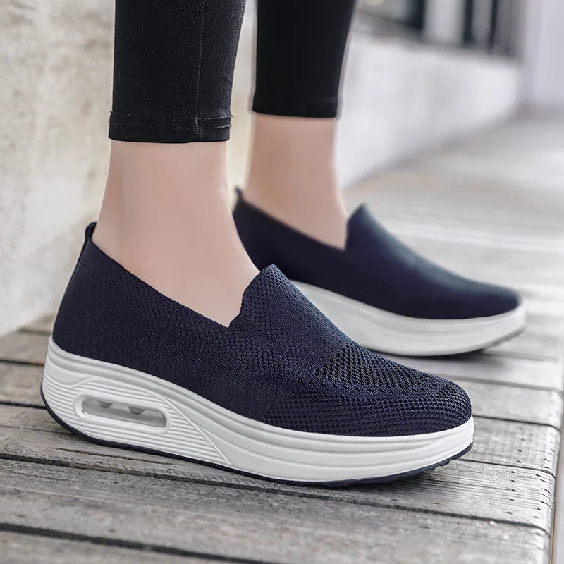 Supportive Air Cushion Platform Mules for Women