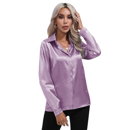 Ivyshape | Sleek Satin Work Shirt for Women