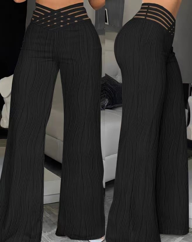 Ivyshape | Pants Wide and Elegant Pants with A Modern Cut