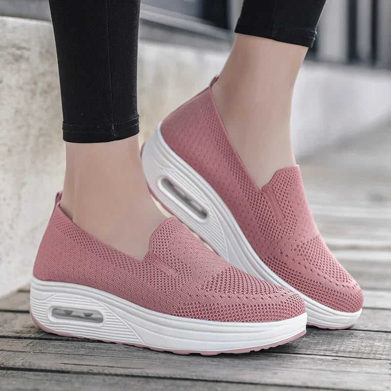 Supportive Air Cushion Platform Mules for Women