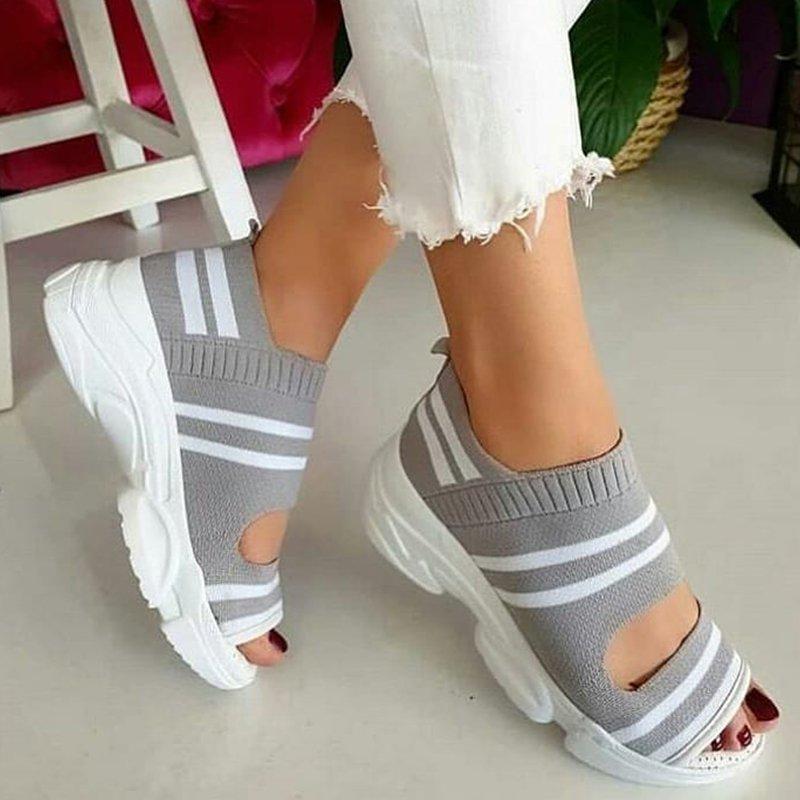 Striped Comfort Sneaker Sandals