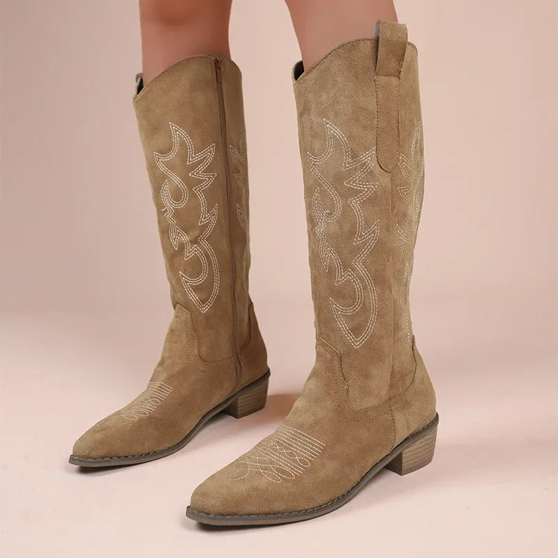 Ivyshape | Embroidered Western Cowboy Boots