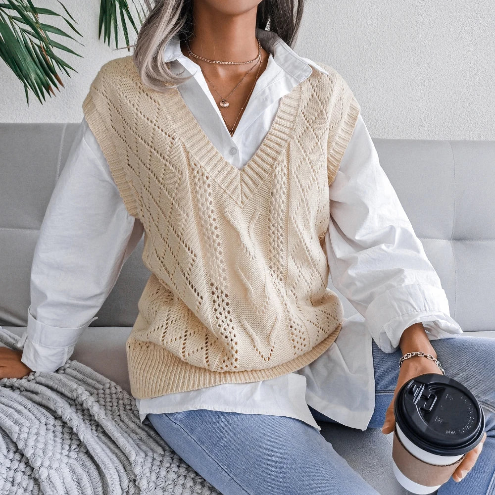 Ivyshape | Knitted Vest Sweater