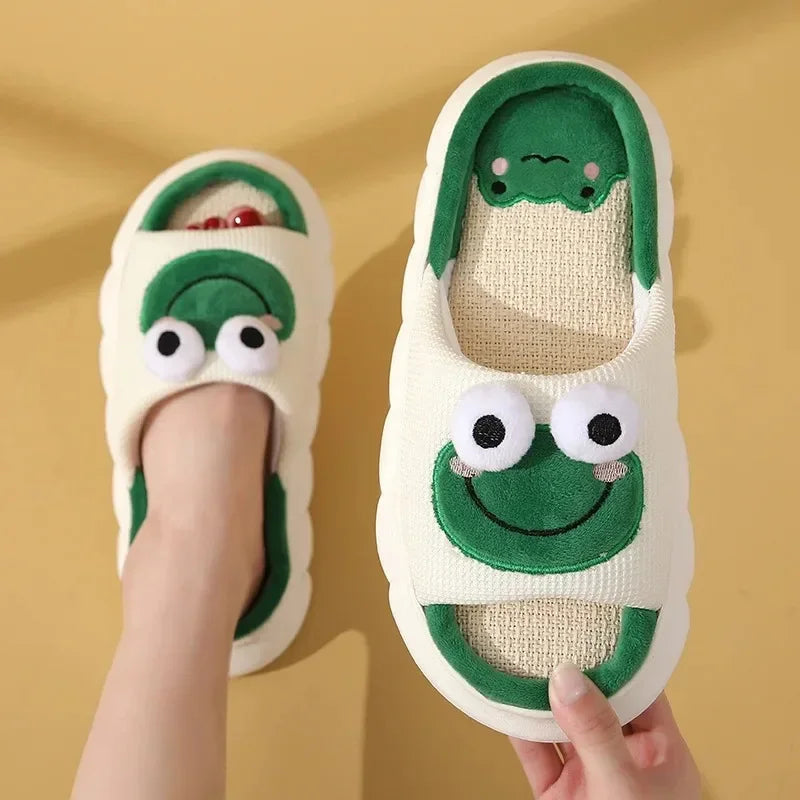 Playful Cartoon Home Slippers for Women