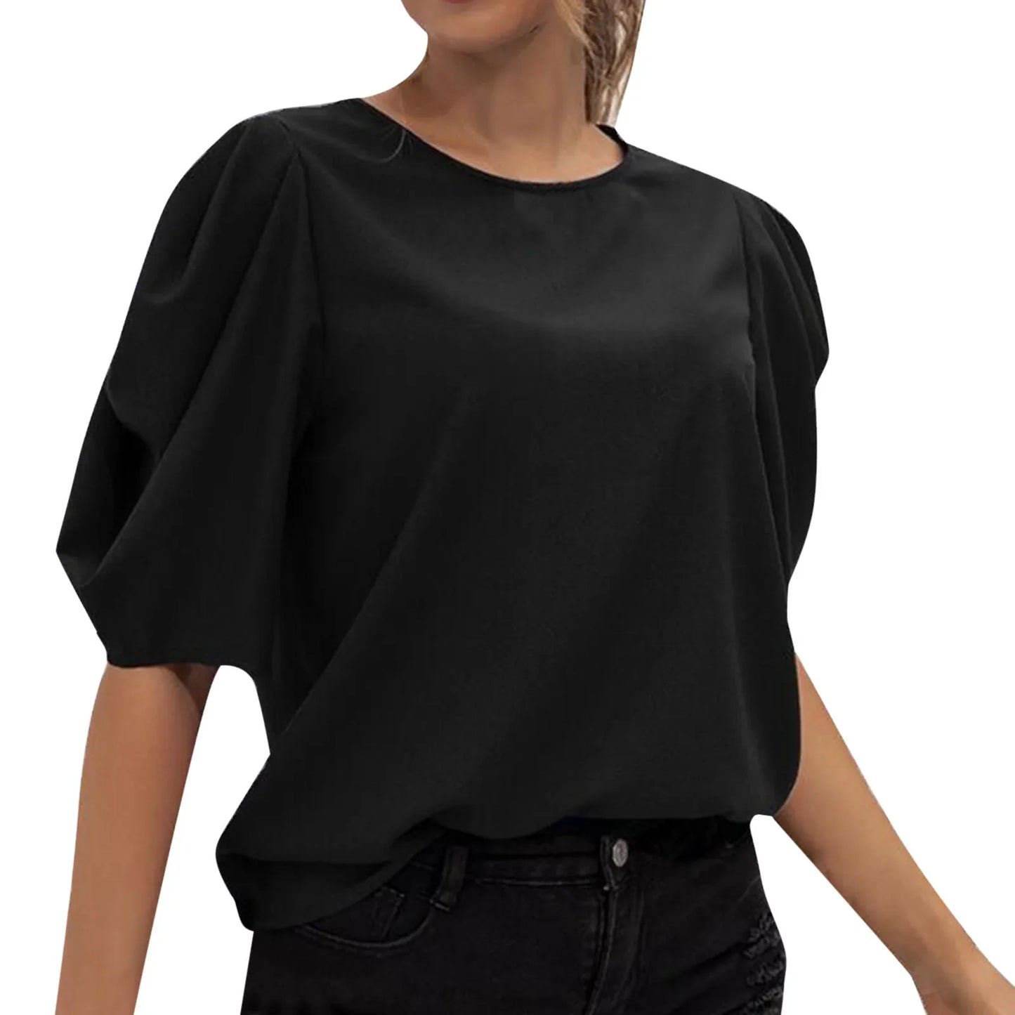 Charming Puff Sleeve Blouse for Women