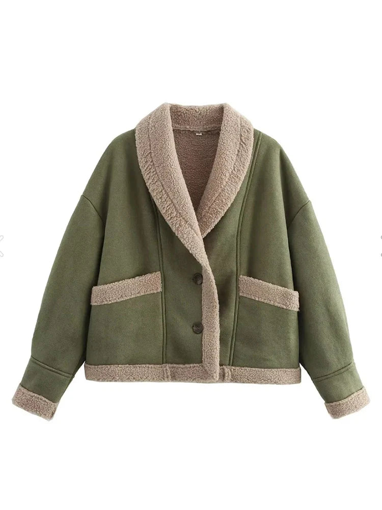 Ivyshape | Warm Vintage Style Jacket