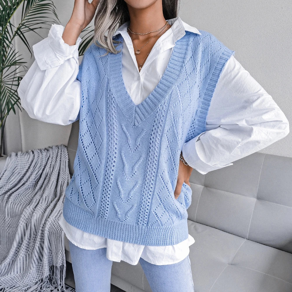 Ivyshape | Knitted Vest Sweater