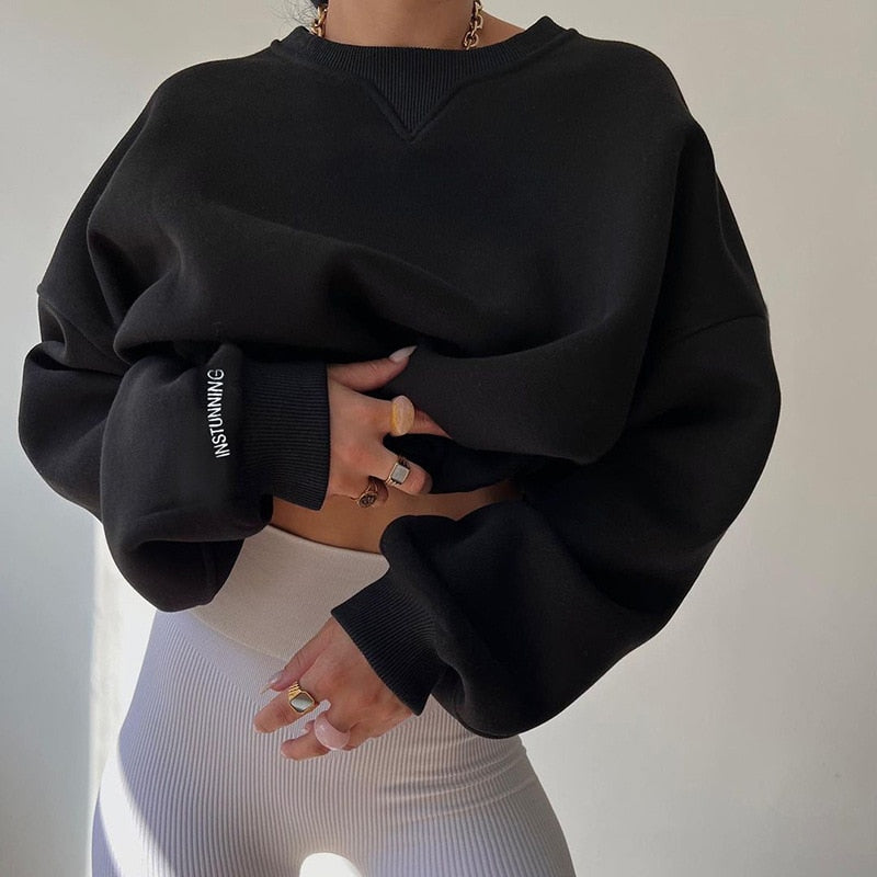 Ivyshape | Ladies Oversized Sweatshirt