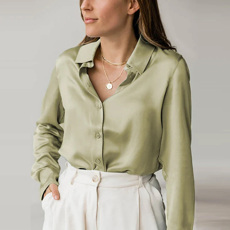 Sleek Satin Blouse for Women