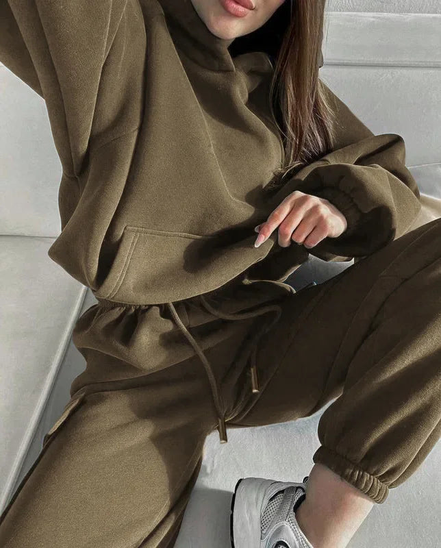 Ivyshape | Hooded Casual Tracksuit for Women