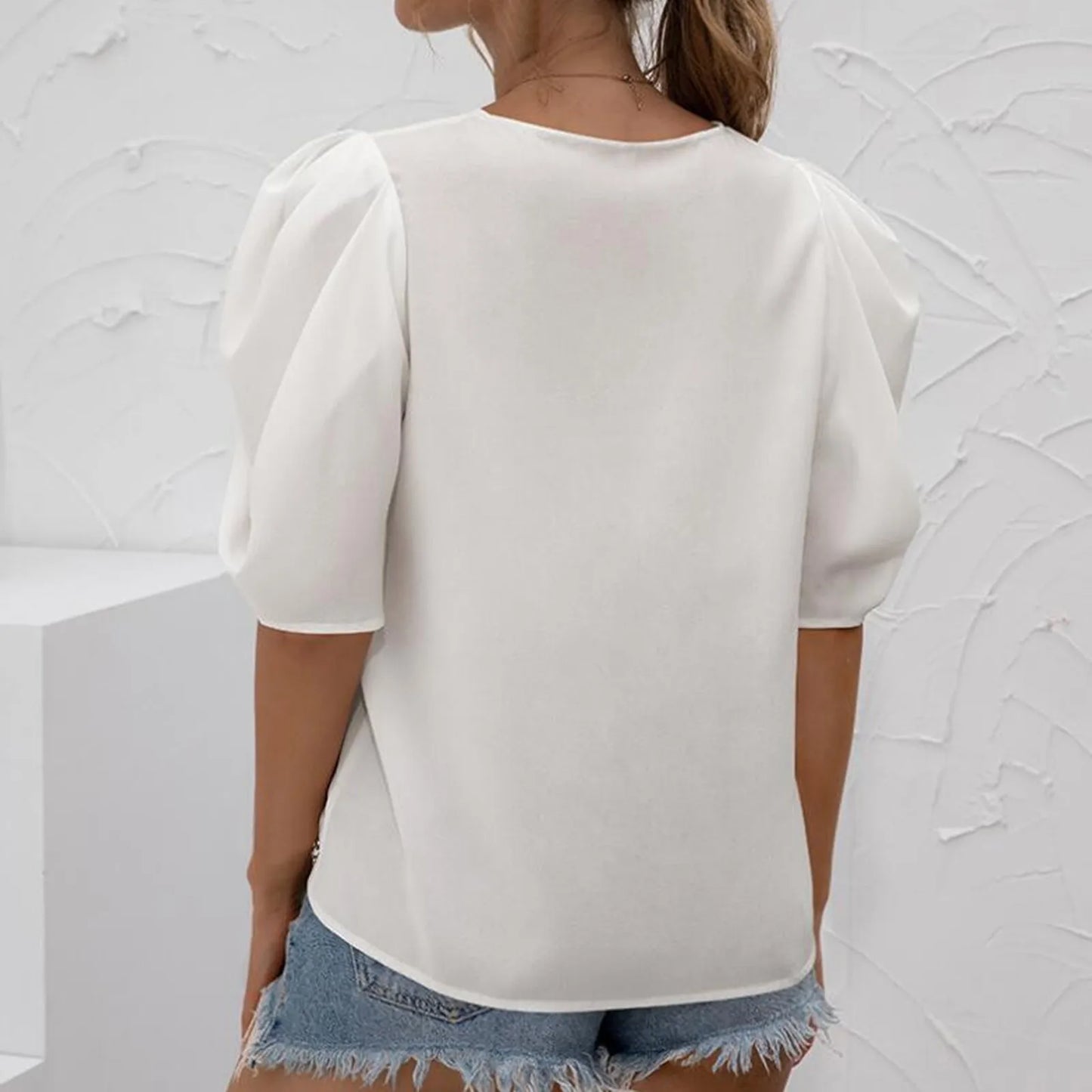 Charming Puff Sleeve Blouse for Women