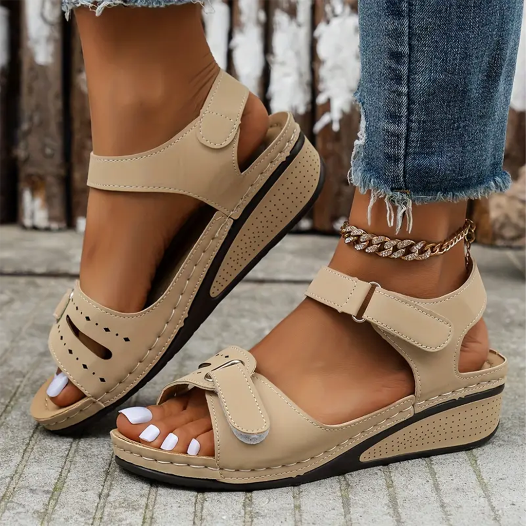 Ivyshape | Women's Stylish Strap Sandals Leather