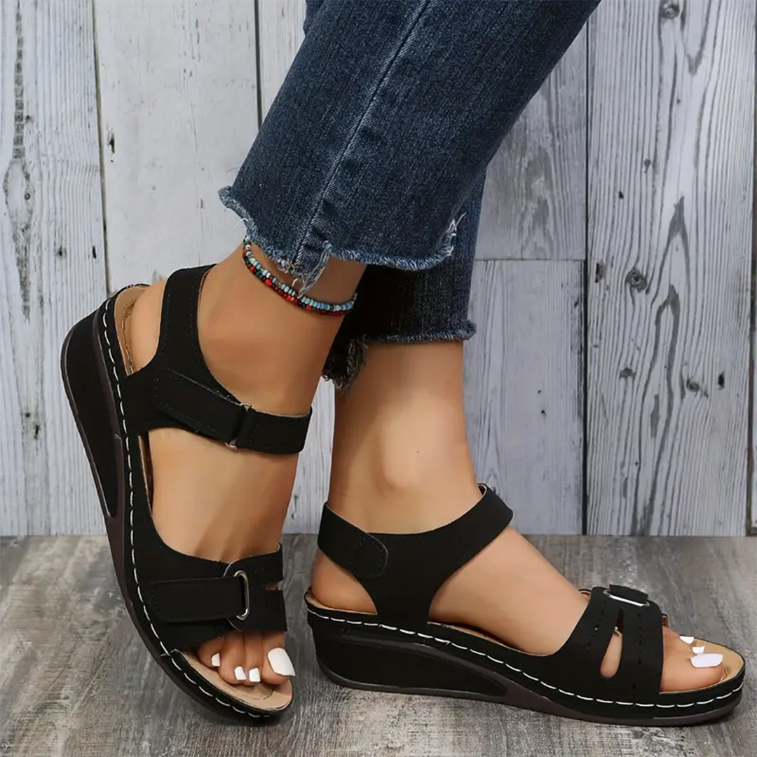 Ivyshape | Women's Stylish Strap Sandals Leather