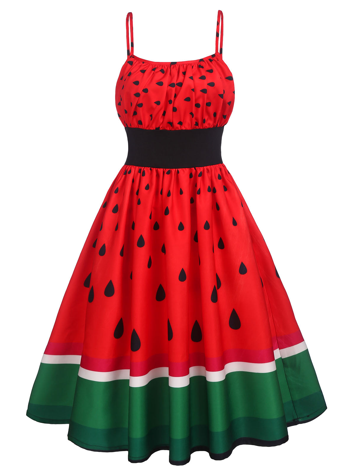 Red Watermelon Patchwork Dress