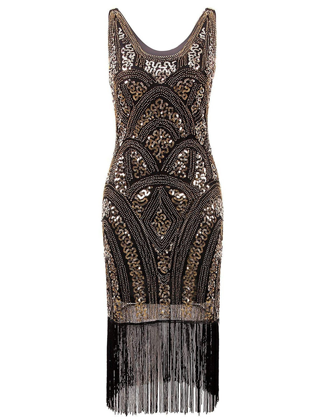 Sequin Fringe Flapper Dress