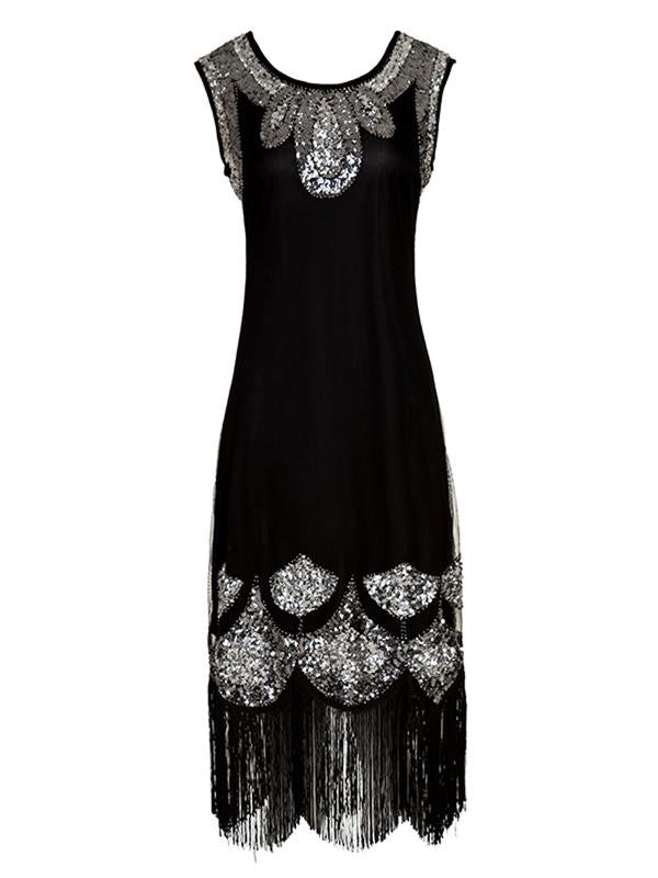 Black Sequin Flapper Dresses