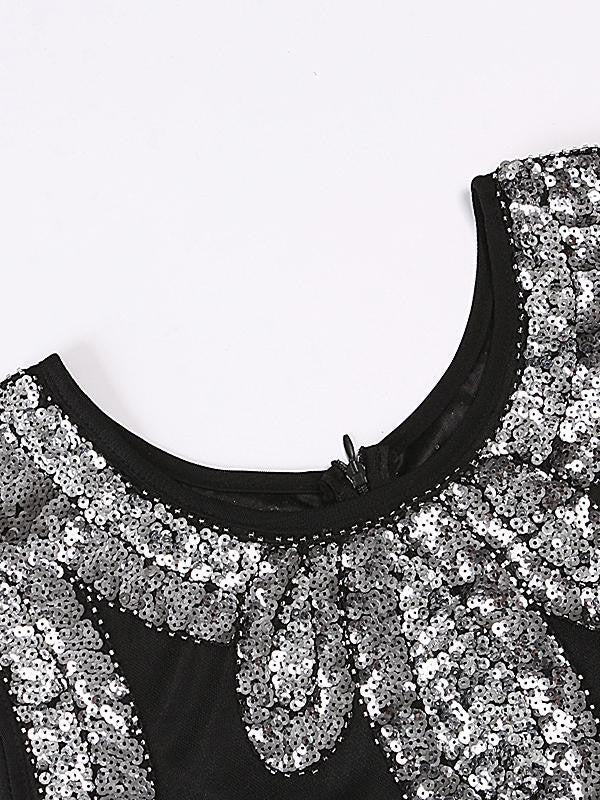 Black Sequin Flapper Dresses