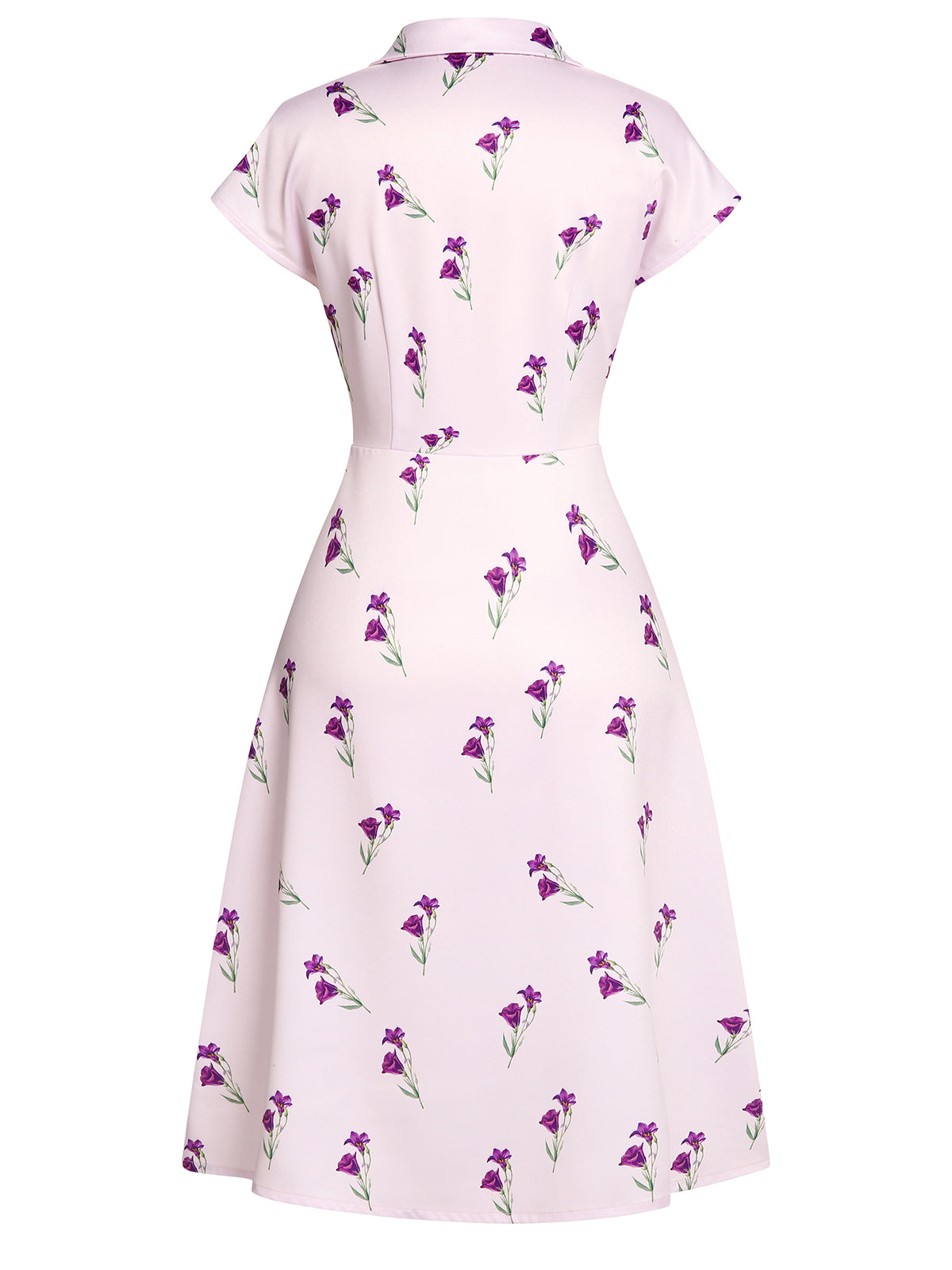 Purple Petunia Lapel Dress