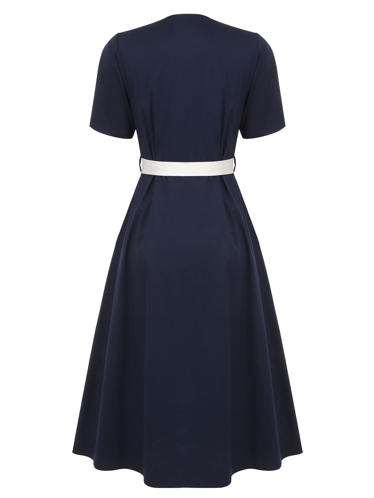 Dark Blue & White Sailor Collar Dress