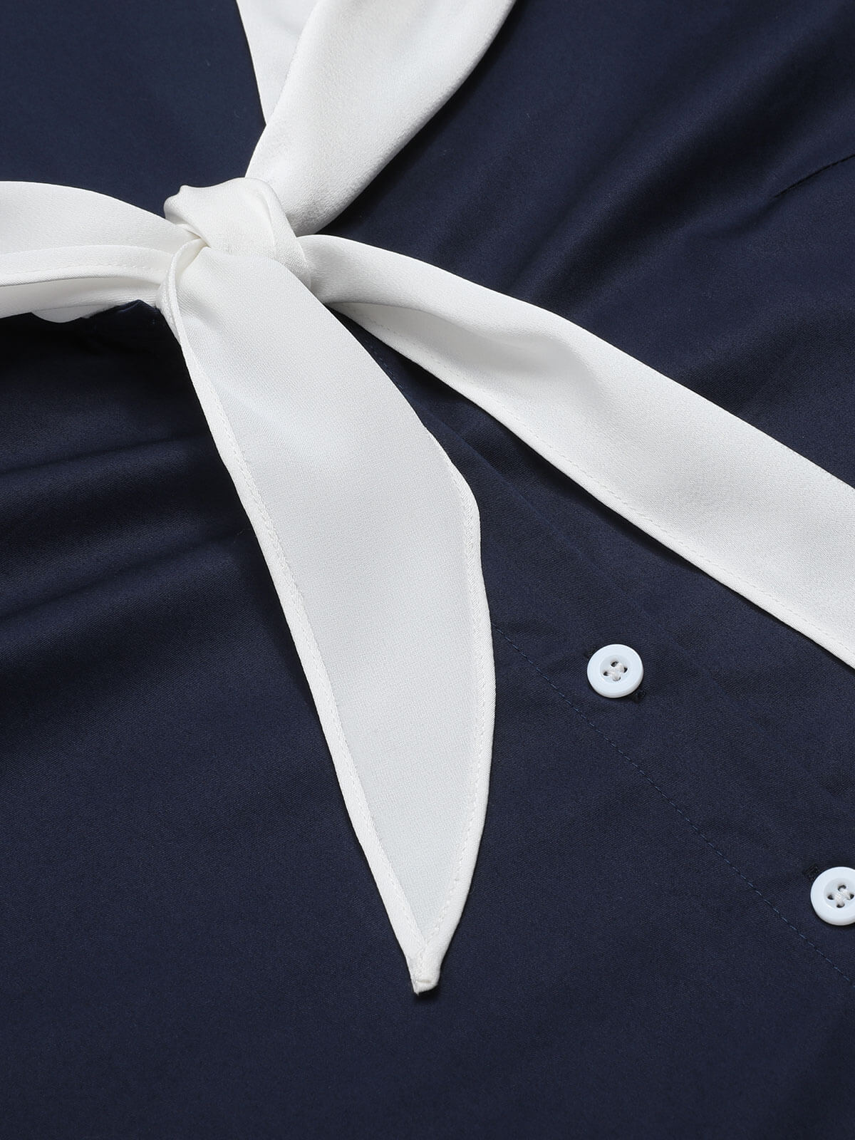 Dark Blue & White Sailor Collar Dress