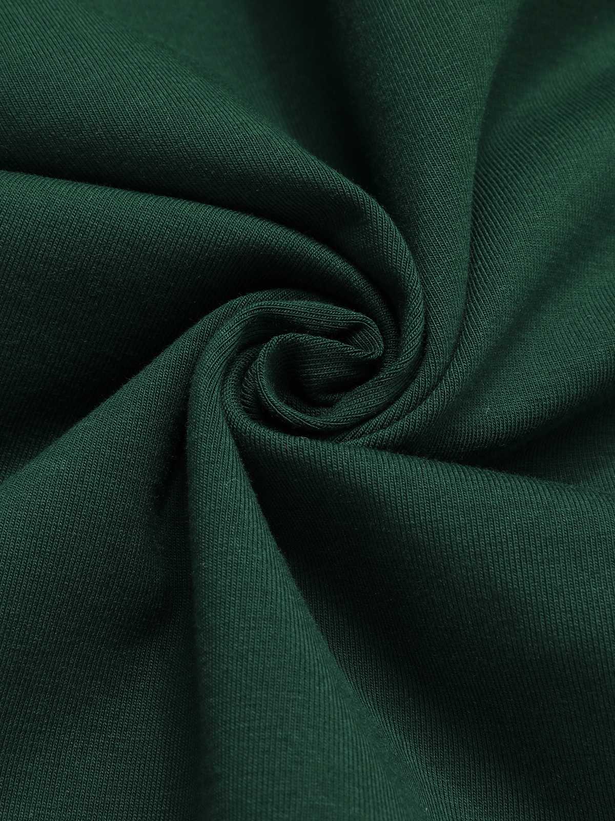 Dark Green Solid Wrap Dress