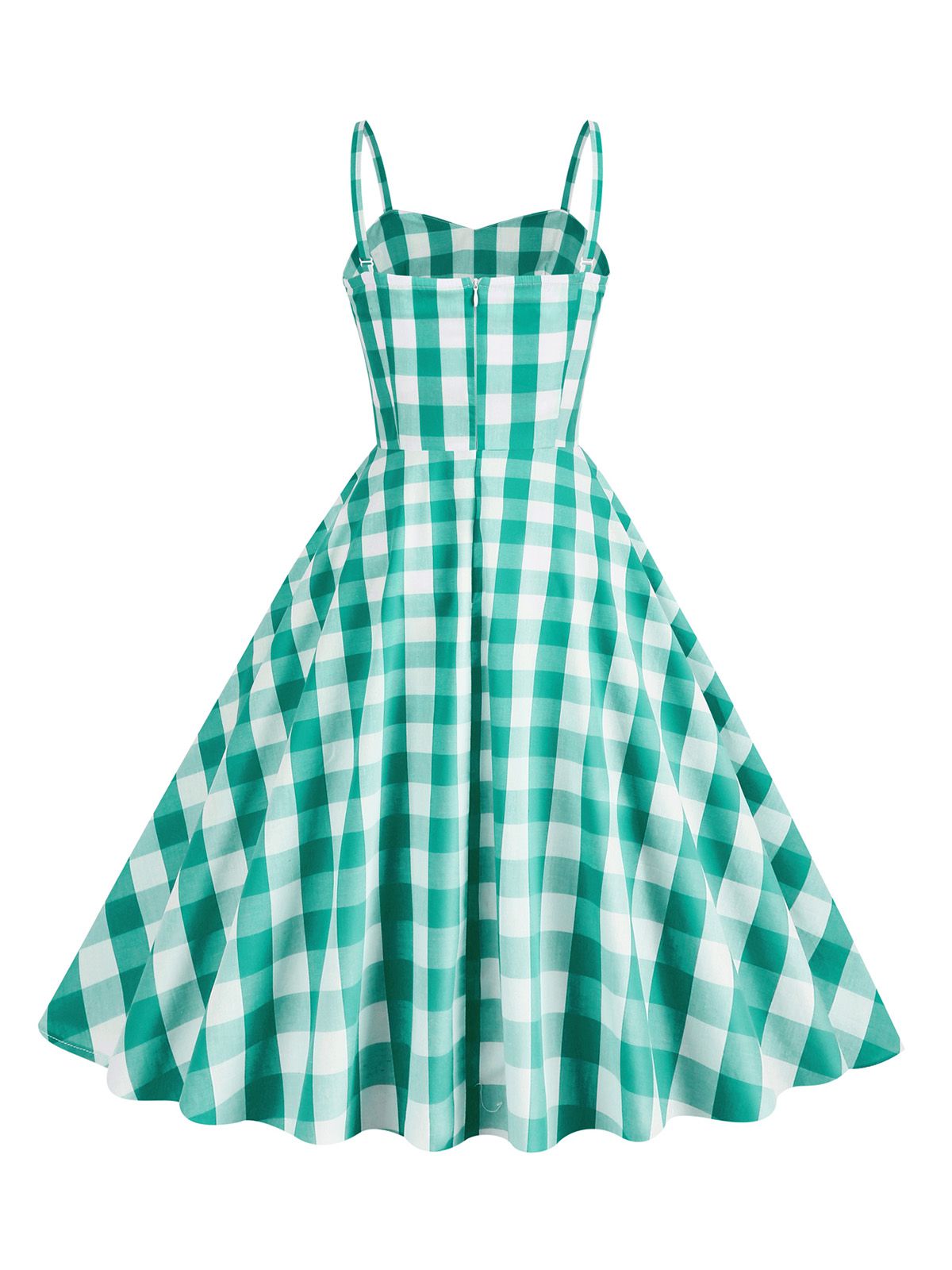 Plaid Strap Swing Dress