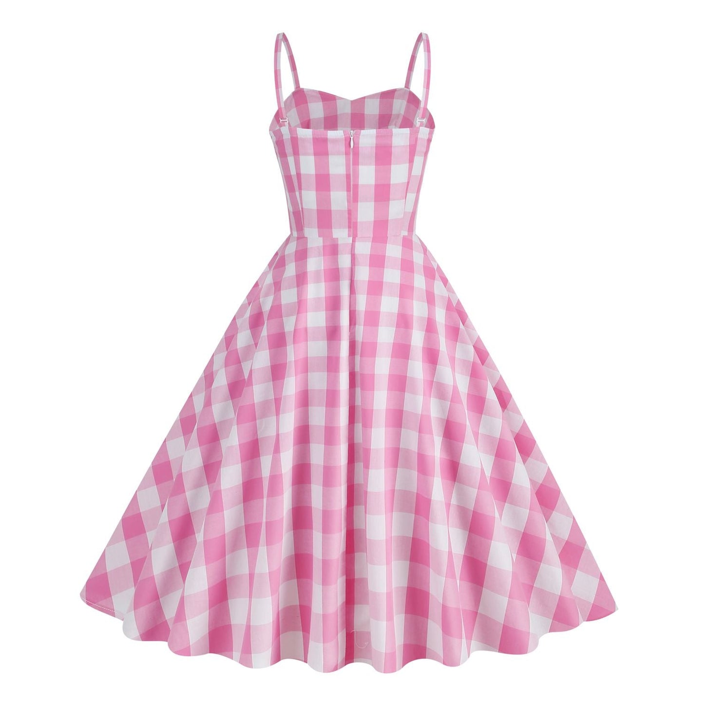 Plaid Strap Swing Dress