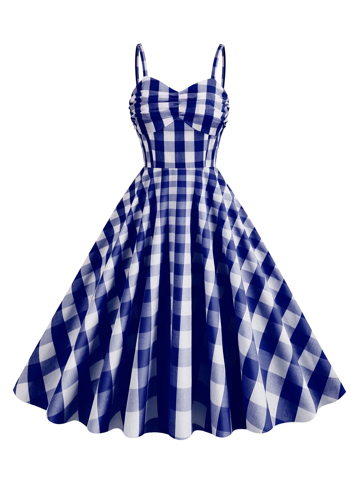 Plaid Strap Swing Dress