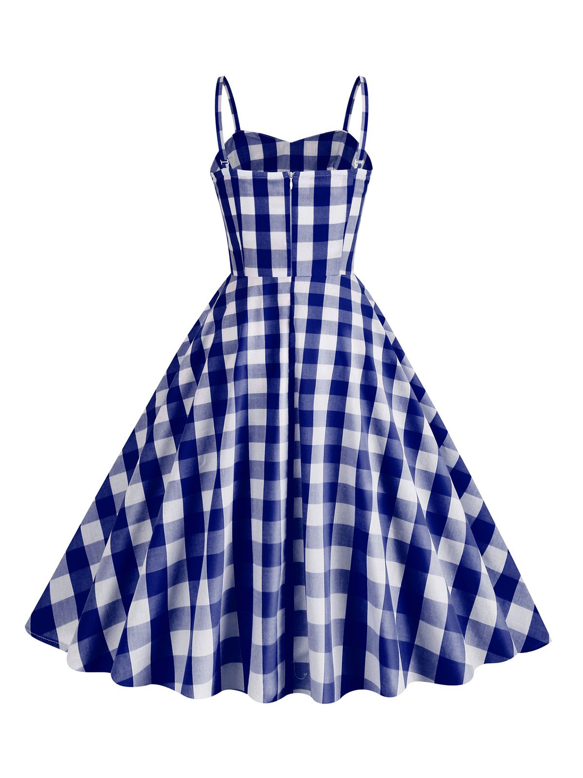 Plaid Strap Swing Dress