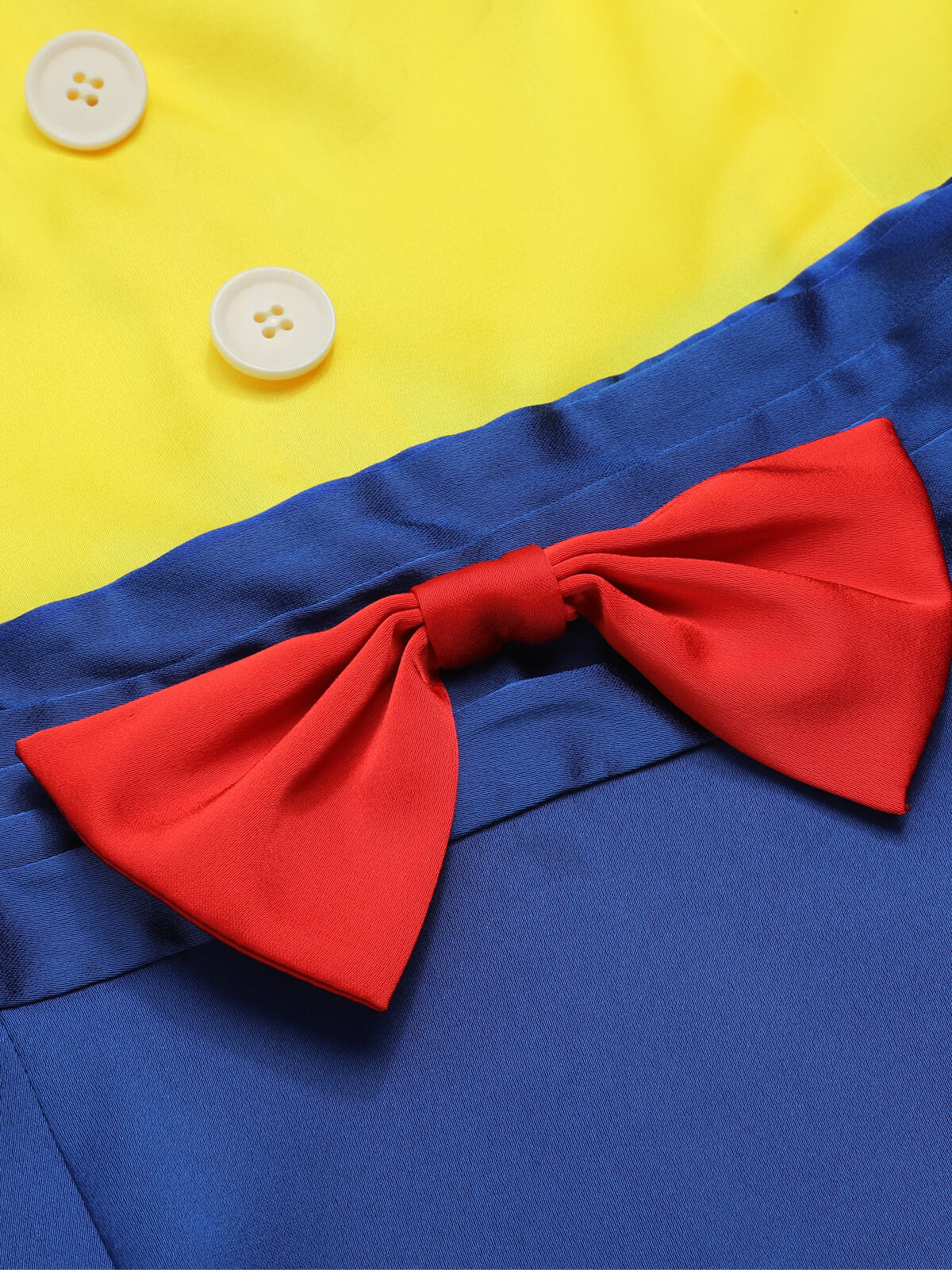 Yellow & Blue  Bow Strap Pencil Dress