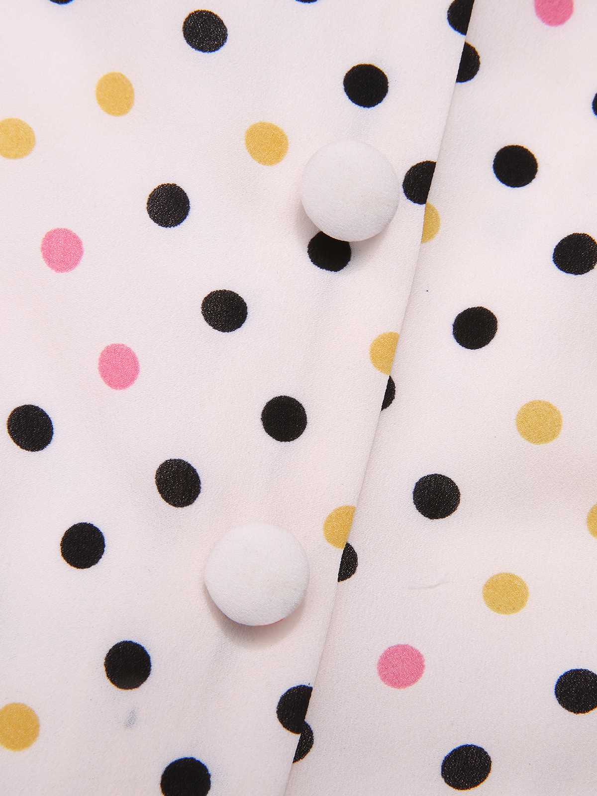 Yellow Polka Dots Button Dress